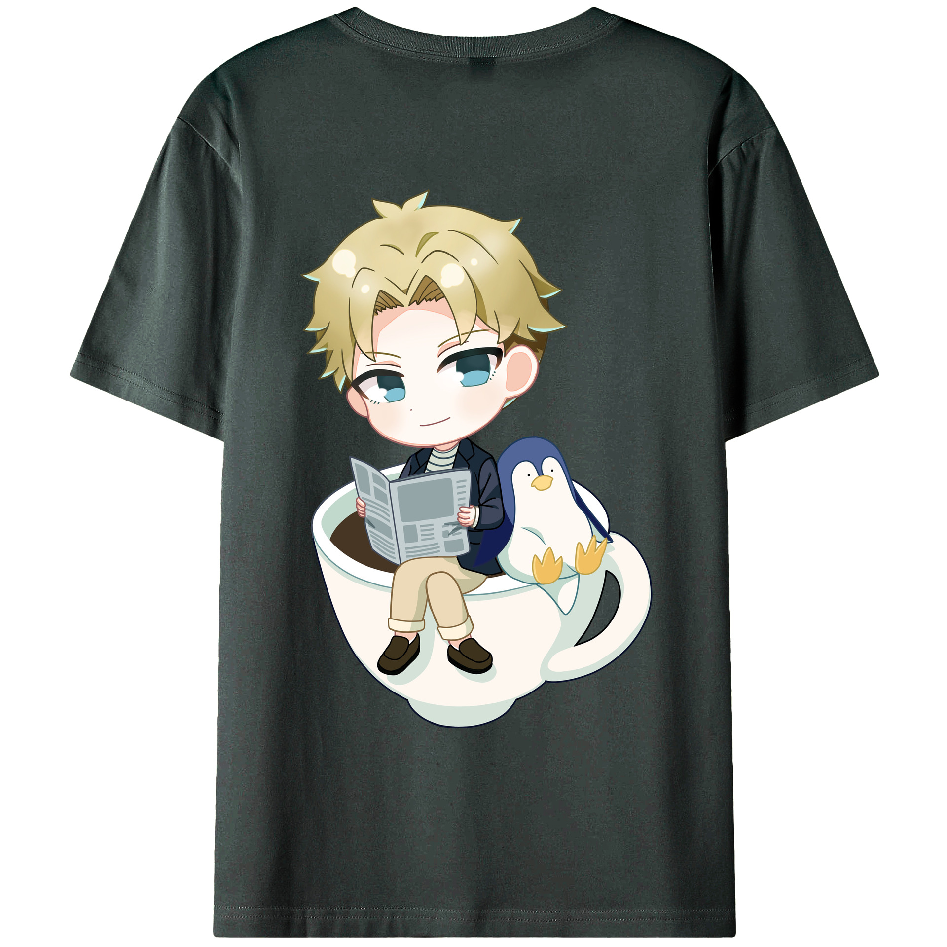 （画像用） SPY×FAMILY间谍家家酒 綿100％ メンズ半袖Tシャツ（バックプリント） 通気性